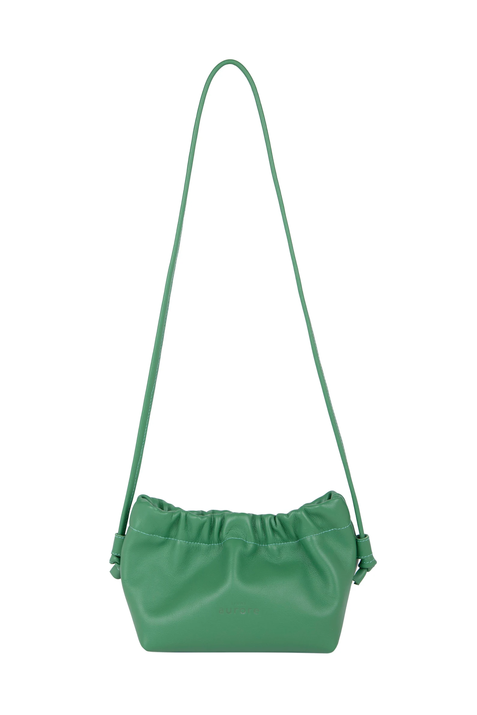 Leather bucket bag for women - Green - Image 9